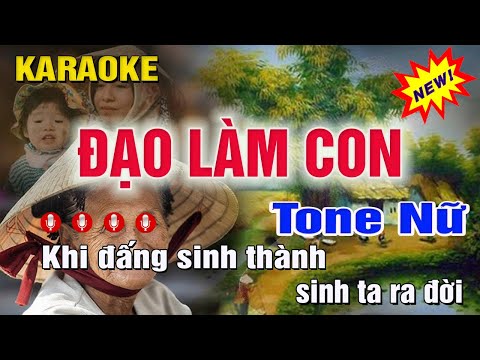 Đạo Làm Con Karaoke Tone Nữ (Em) | Trung Hiếu Karaoke