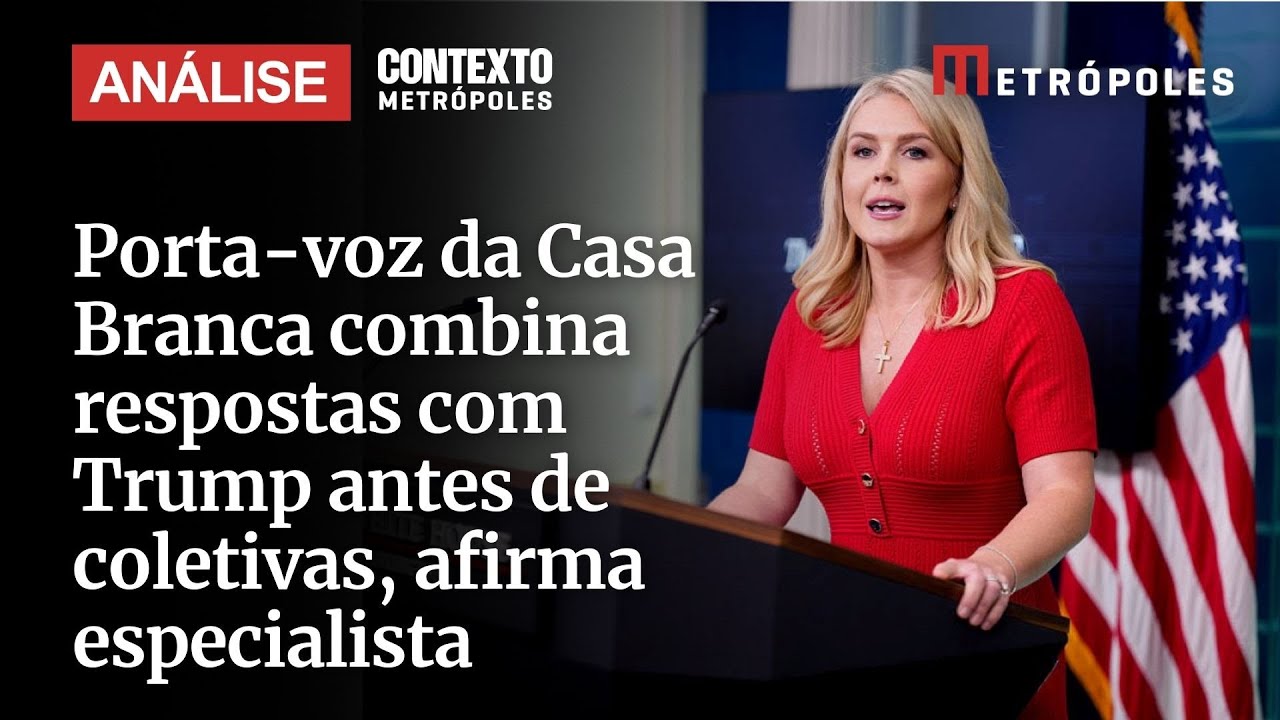Porta voz da Casa Branca combina respostas com Trump antes de coletivas afirma especialista