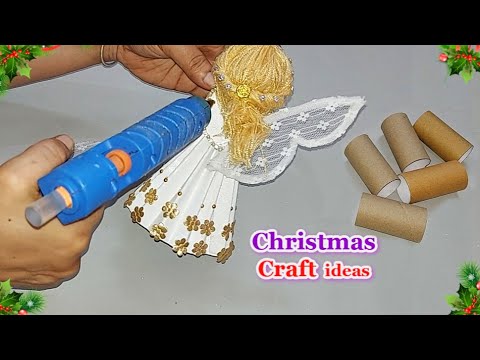 Christmas Decoration idea made with Empty rolls | Best out of waste budget Friendly craft idea๐173