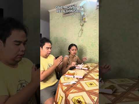 ONE WEEK VS ONE MONTH OF RELATIONSHIP: #johnanthonyv #funny #comedy #comed #food #couple