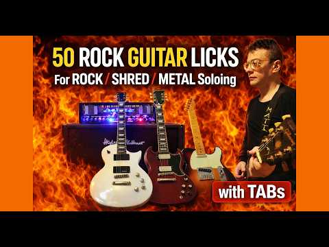 50 Rock Guitar Licks to Level Up Your Soloing / with TAB