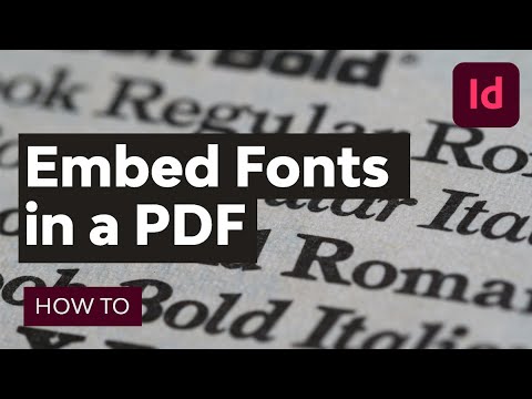How to Embed Fonts in a PDF