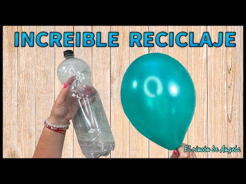 Mira lo que hago con un globo y una botella de refresco ♻️🎈DIY manualidades y decoupage facil