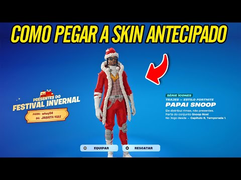 COMO PEGAR A SKIN DO SNOOP DOGG DE NATAL ANTECIPADO