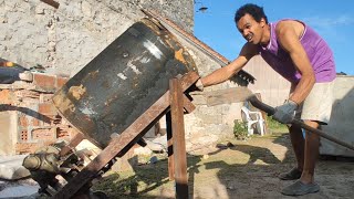 Transformer un ballon d'eau chaude... en bétonnière