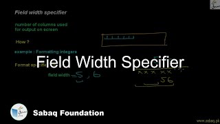 Field width specifier