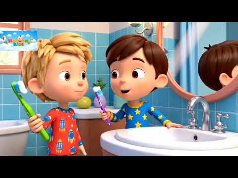 टिम्मी और टेडी का ब्रश टाइम 🪥 | Nandan Kids | Hindi Cartoon for Children"Cute Baby Brushing Cartoon