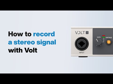 UA Support: How to Record a Stereo Signal with Volt