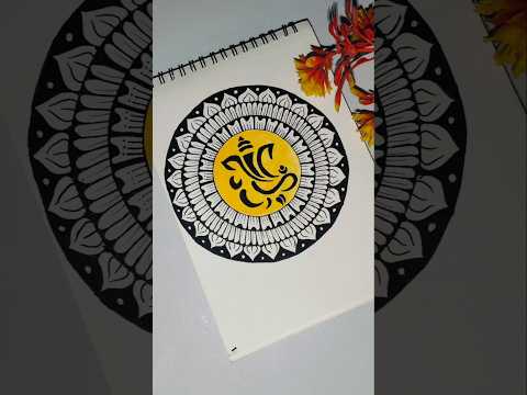 ganesh mandal art #shorts #painting #ytshorts #viralshort