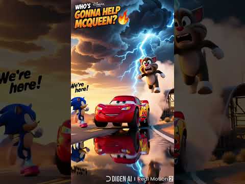 McQueen exe vs sonic #car #cars#hotwheels #cat #cute #love #shorts