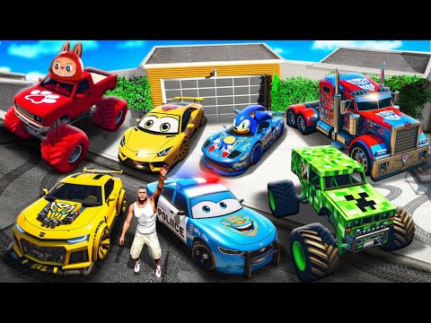 УГНАЛ 30 СЕКРЕТНЫХ ТАЧЕК В ГТА 5! МАЙНКРАФТ, ПОЛИЦЕЙСКИЕ, СОНИК!