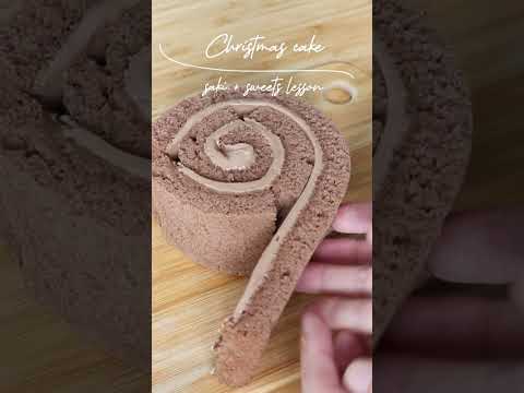 切り株風【ブッシュドノエル】【bûche de Noël】の作り方！