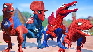 Con Khủng Long Bạo Chúa Siêu Nhân Nhện T-ReX đấu với Khủng Long Spider Man - khung log