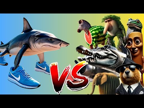 Tralalero Tralala vs ALL AI Animal Brainrot! 🦈🤖🔥