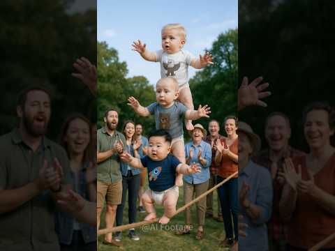 Trump and Kim Jong-un and Putin Performing Acrobatics, so cute😊#trump  #kim #cute #baby #shorts