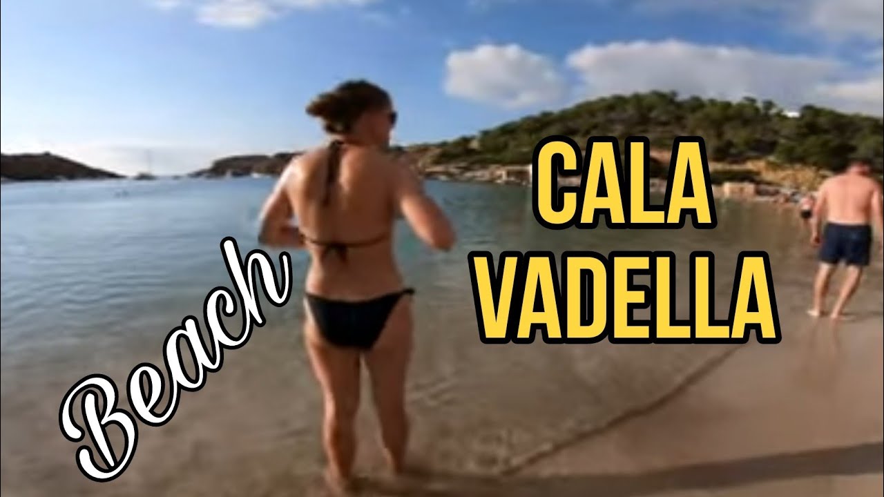 [4K-HD] Beach Walk AT Cala Vadella Beach IBIZA : Spectacular Beach View:Las Mejores Playa de IBIZA: