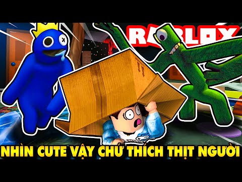 Roblox | KIA CHUI THÙNG CARTON TRỐN KHỎI CÁC SINH VẬT CUTE NHƯNG THÍCH THỊT NGƯỜI - Rainbow Friends