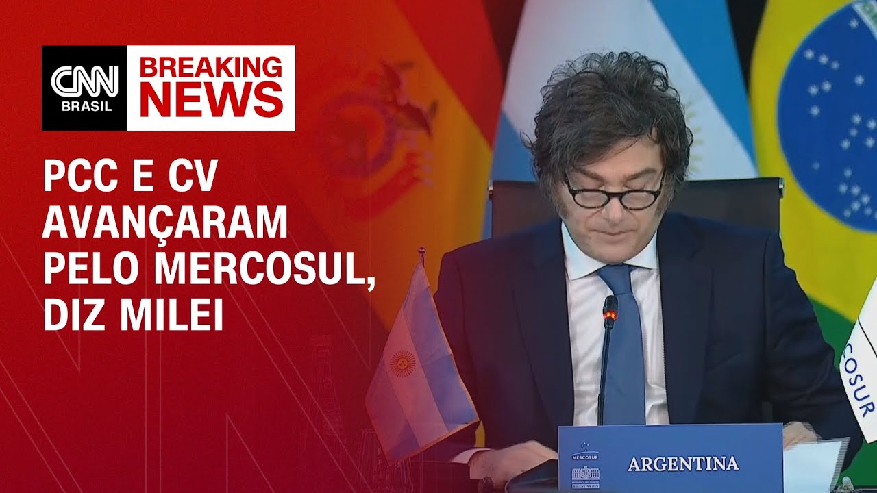 Crime organizado é um câncer na nossa região diz Milei na Cúpula do Mercosul | LIVE CNN