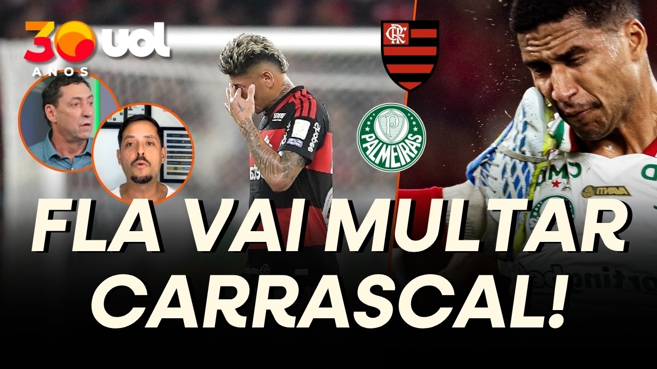 FLAMENGO VAI MULTAR CARRASCAL! RUBRO-NEGRO ENTENDEU QUE HOUVE IMPRUDÊNCIA NO JOGO CONTRA O PAMEIRAS