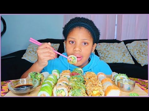 SUSHI PLATTER MUKBANG | chitchat 🍣