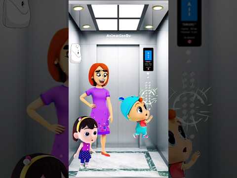 Told not to play with elevator buttons! 🤧😤😅 #cartoon #comedy #funny #shorts