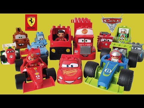 F1 Race Cars Lego Duplo Toys Cars 3 Ferrari Toy Racing Car Video for Kids