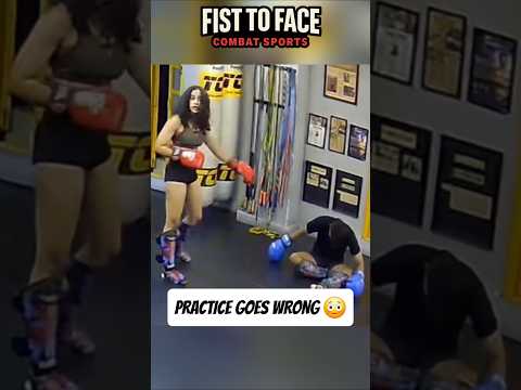 Even practice can go wrong 😳 #mma #sparring #fail