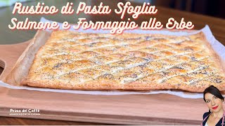Rustico di Pasta Sfoglia con Salmone 🐟 | Ricetta Facile e Veloce per Cena o Aperitivo!
