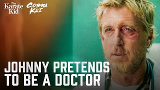 Johnny Pretends to Be a Doctor | Cobra Kai (William Zabka, Xolo Maridueña)