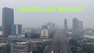 Jakarta  Saat Berkabut Parah, Dilihat dari Udara Terbaru 2025