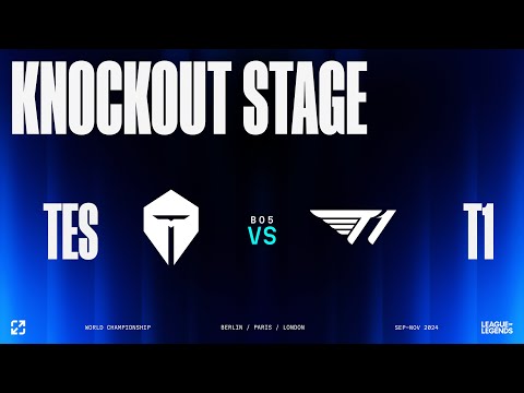 WORLDS 2024 | KNOCKOUT STAGE - QUARTER FINALS - DAY 3 | TES vs T1