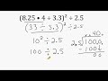 Order of Operations and Basic Arithmetic
