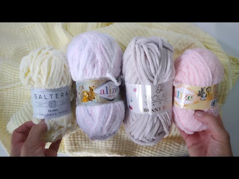 Плед детский из плюшевой пряжи #плед