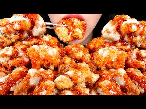 ASMR SUPREME SEASONED CHICKEN &amp; RICE 슈프림 <strong>양념치킨</strong> 치밥 먹방 EATING SOUNDS MUKBANG