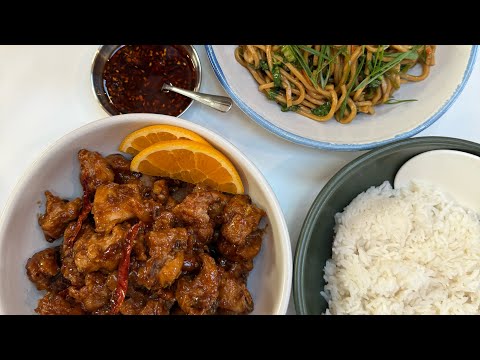 orange chicken and lo mein