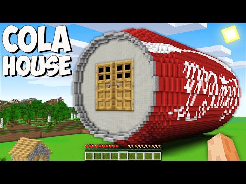 I found THE BIGGEST COLA HOUSE in Minecraft! I found SECRET COLA CAN BASE!