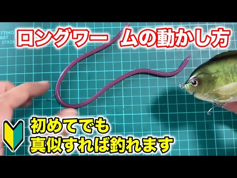 【ロングワーム使い方】スキニーイールクローラー12インチのインプレ&フックセッティング【バス釣り】