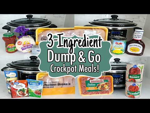 6 DUMP & GO CROCKPOT DINNERS | The EASIEST 3-Ingredient Slow Cooker Recipes! | Julia Pacheco
