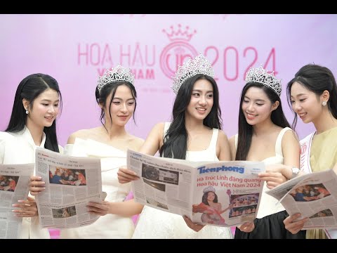 Top 3 Hoa hậu Việt Nam rạng rỡ trong buổi gặp gỡ báo chí tại Hà Nội