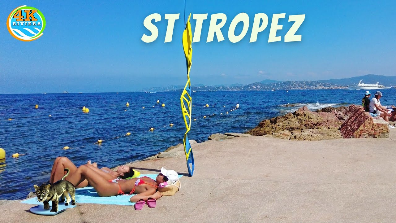 4k Beach Walk * City Walk Saint Tropez 💛 A Beautiful French Riviera Destination – July 2023