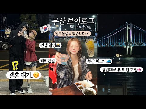 VLOG | 부산 너무 좋다🌉 컨셉촬영📸/술술술여행🥃/차크닉🚙