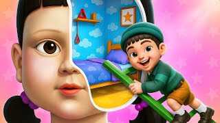 GIANT Squid Game Doll for Twins! DIY Build & Transformation Makeover