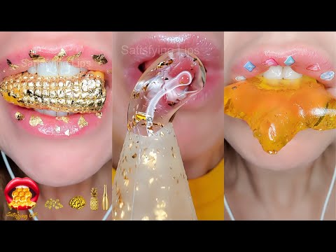 ASMR Satisfying Eating GOLD Food Mukbang 먹방