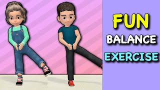 FUN BALANCE! Kids Home Exercises To Get STEADY (15 Min)