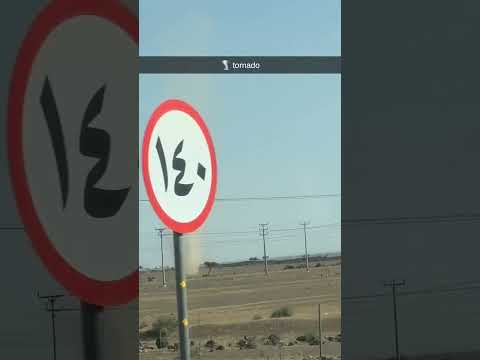 A tornado in the middle of the desert. #nature #tornado #memories #viralvideo #travel #saudiarabia