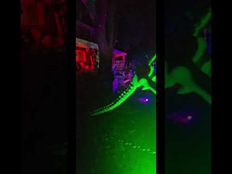 Funnest freakiest graveyard display #halloween #skeleton #display #monster