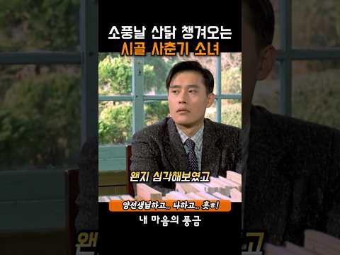 소풍날 산닭 챙겨오는 시골 소녀