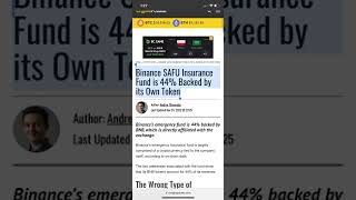 BINANCE RESERVES are SKETCHY! #crypto #cryptonews