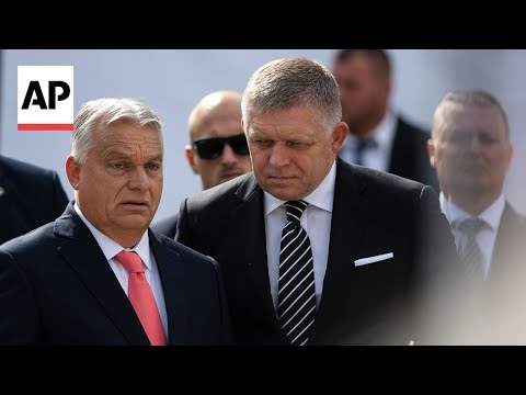 YouTube video thumbnail: Leaders of Hungary and Slovakia Lambast EU at Event on Bridge Connecting two Countries