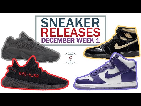 December 2020 Sneaker Releases Week 1 || YEEZY RESTOCK!!! Yeezy 350 V2 BRED & Yeezy 500 BLACK